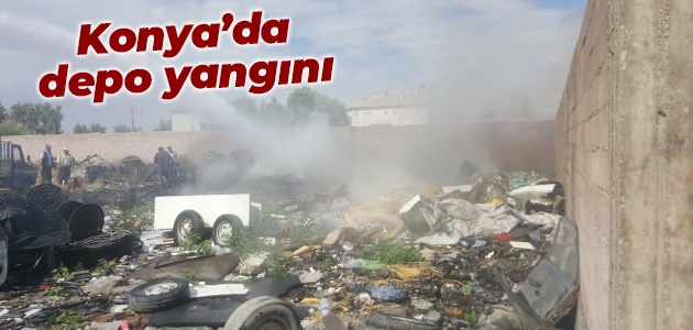 Konya’da depo yangını