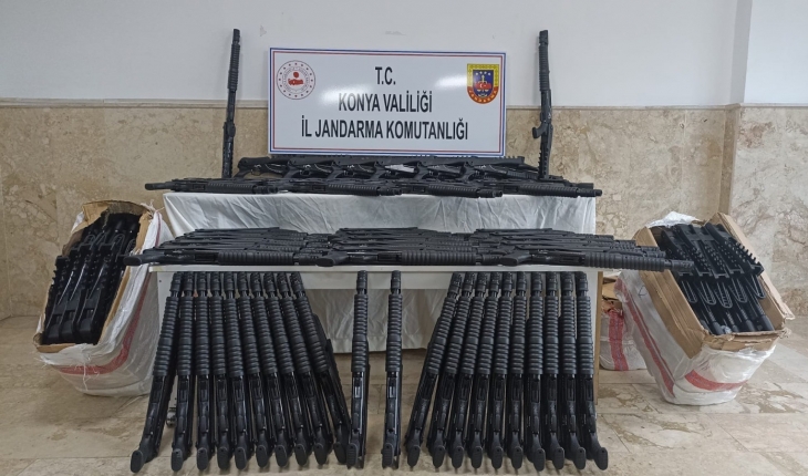 Konya’da usulsüz üretilen 150 pompalı av tüfeği ele geçirildi