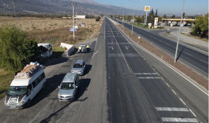 Akşehir’de dronlu trafik denetimi