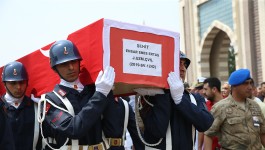 Şehit Jandarma Uzman Çavuş Ertaş, Hatay'da son yolculuğuna uğurlandı 